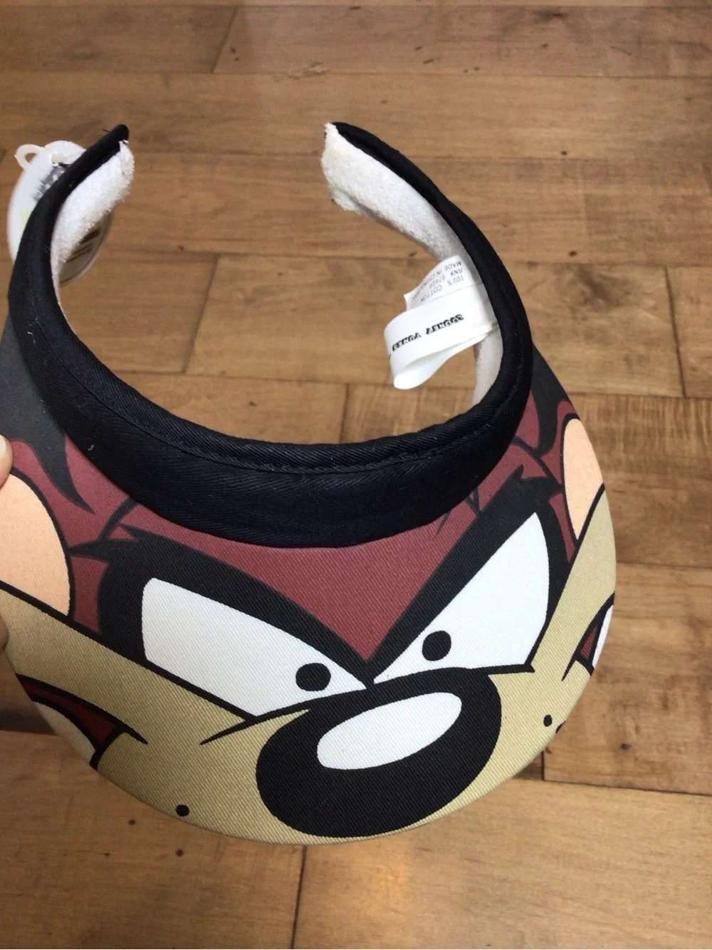 Vintage 1996 Looney Tunes Tasmanian Devil Sun Visor Cap Taz NWT 90s Cartoon.